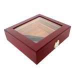 humidor din lemn cires cu geam