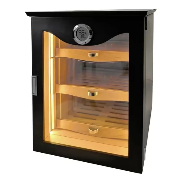 Humidor Trabucuri Black Matt LED