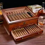 Humidor trabucuri cu tavita din lemn de cedru spaniol