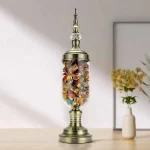 Vas de Colecție pentru Etichete de Trabucuri 55 cm din sticlă cristal și metal vintage