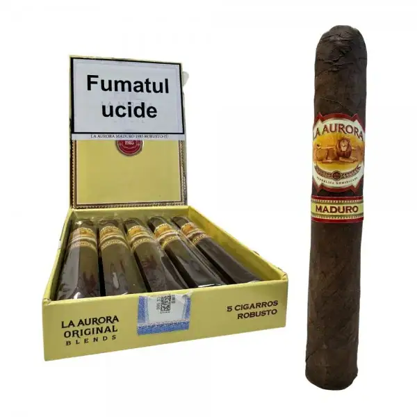 La Aurora Maduro 1985 Robusto (5) - trabuc premium La Aurora