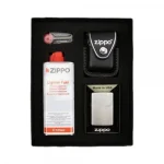 Zippo Set Chrome Brushed Black Case HS251265 - imagine 1