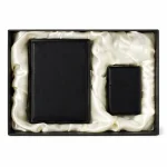 Set tabacheră brihetă Gentelo 2 Black în cutie cadou elegantă