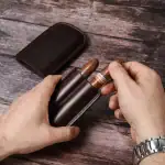 Etui trabucuri piele naturala Contact Family CF5002 pentru 2 trabucuri - imagine 2