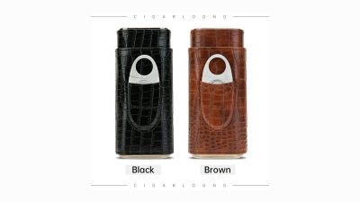 etui trabucuri cigarloong 3 trabucuri piele