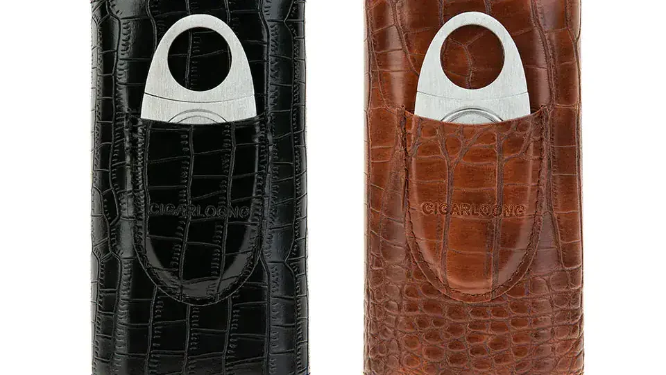 etui trabucuri cigarloong 3 trabucuri piele