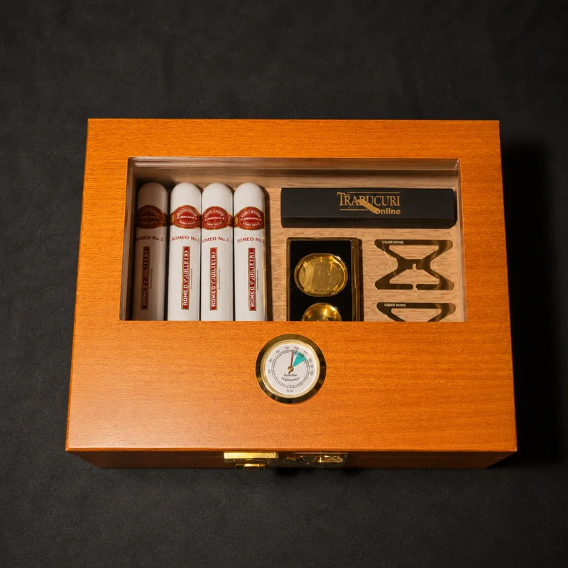 Set trabucuri de lux Romeo y Julieta cu humidor premium și accesorii CIGARLOONG