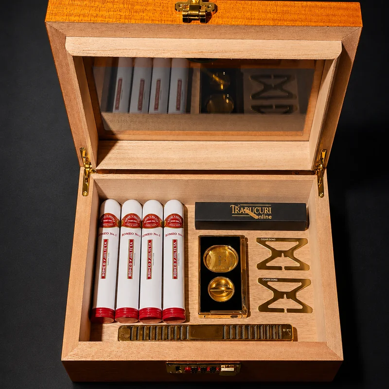 SSet cadou de lux Romeo y Julieta cu trabucuri cubaneze și accesorii premium