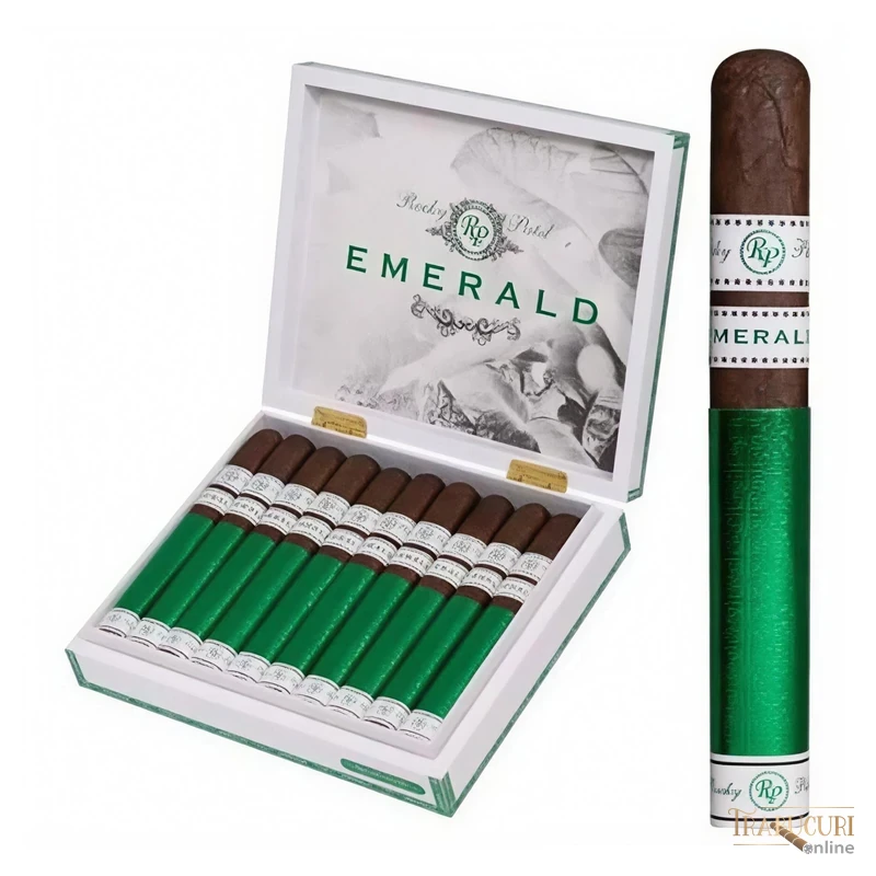Trabuc Rocky Patel Emerald Robusto la bucată - imagine 3 cu logo Trabucuri Online