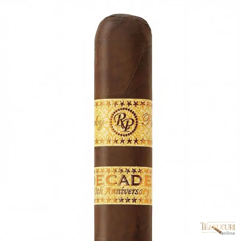 Detaliu trabuc și inel Rocky Patel Decade Toro