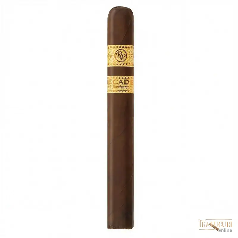 Trabuc Rocky Patel Decade Toro la bucată - trabuc individual pe fundal alb