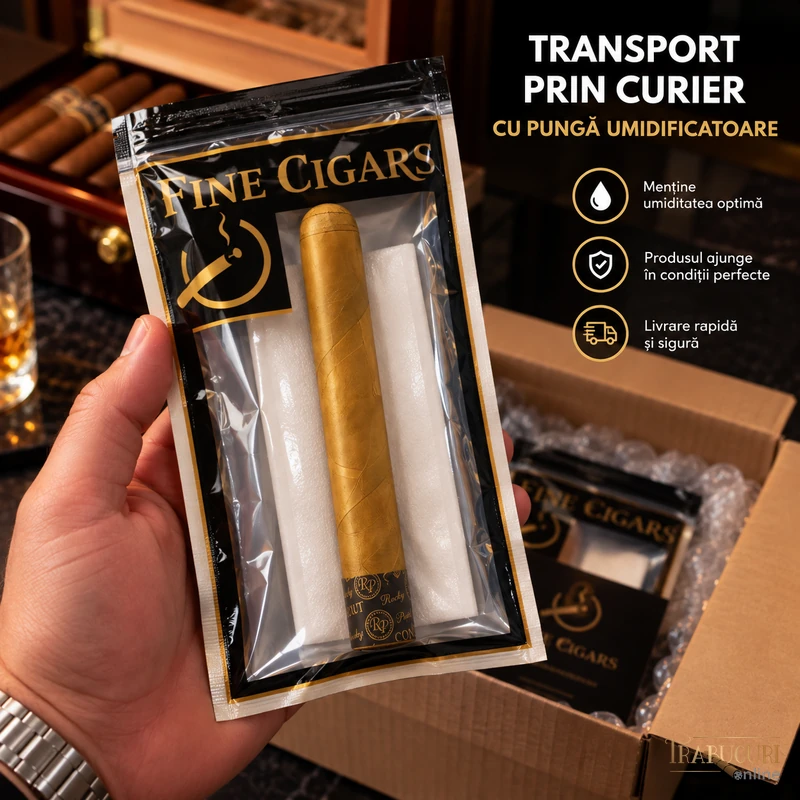 Trabuc Rocky Patel The Edge Lite Toro la bucată ambalat în pungă umidificatoare pentru transport prin curier