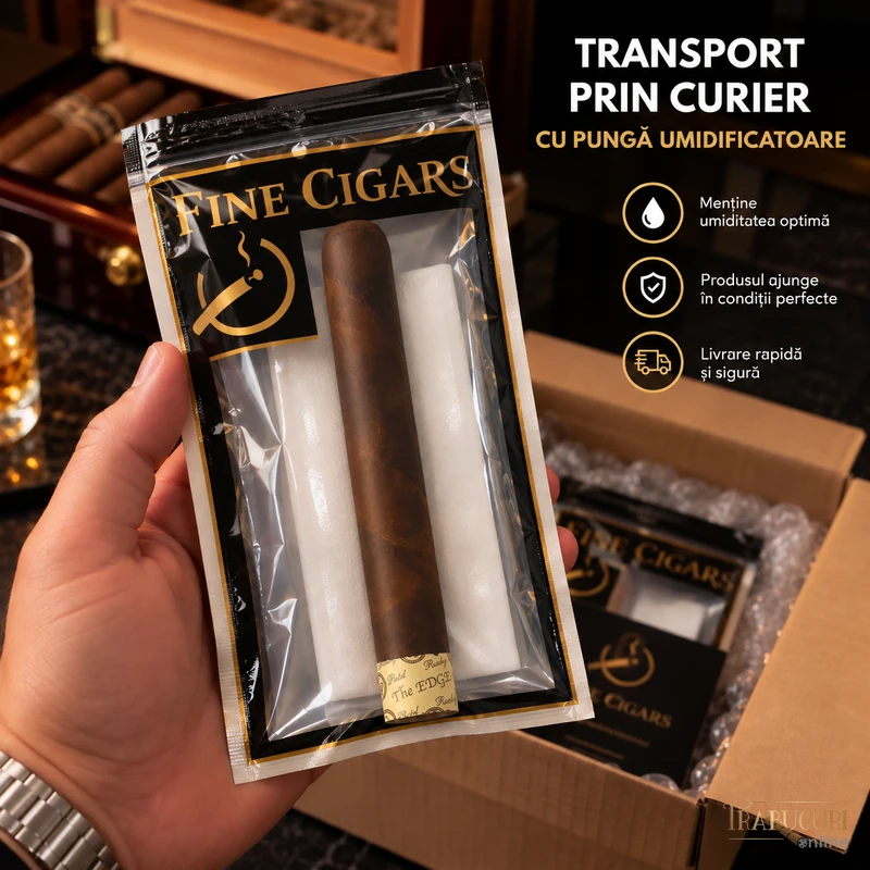 Trabuc Rocky Patel The Edge Maduro Toro la bucată ambalat în pungă umidificatoare pentru transport prin curier