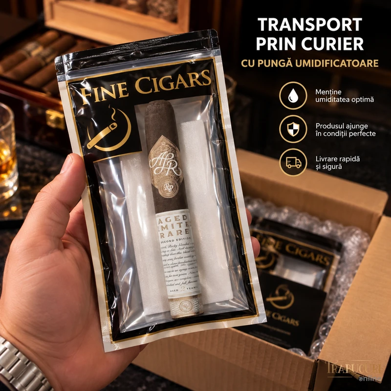 Trabuc Rocky Patel A.L.R. Second Edition Toro la bucată ambalat în pungă umidificatoare pentru transport prin curier