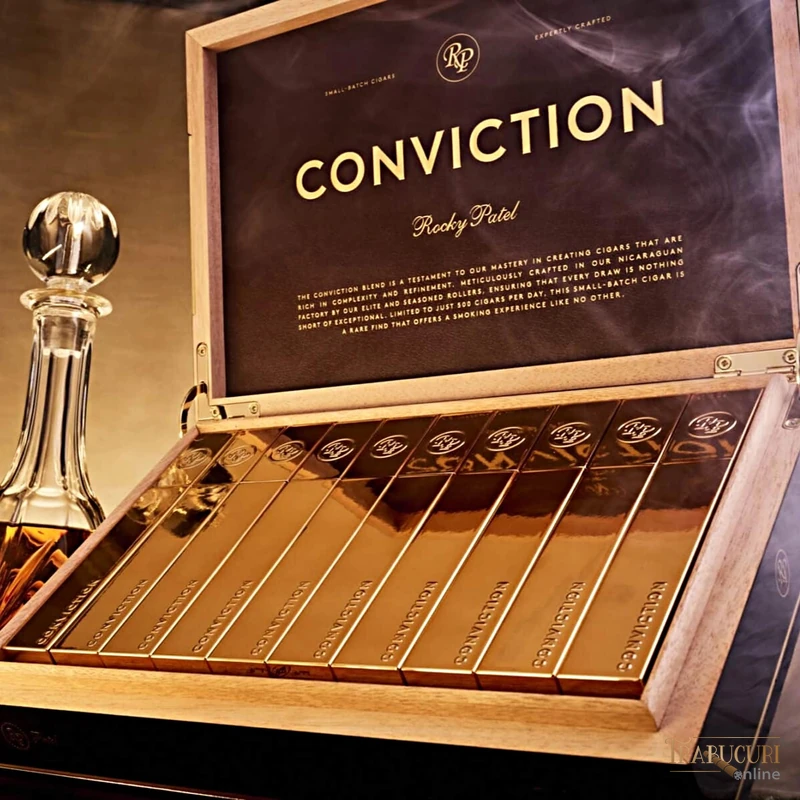 Prezentare cufăr cedru și coffins Rocky Patel Conviction - ediție limitată 5000 cutii