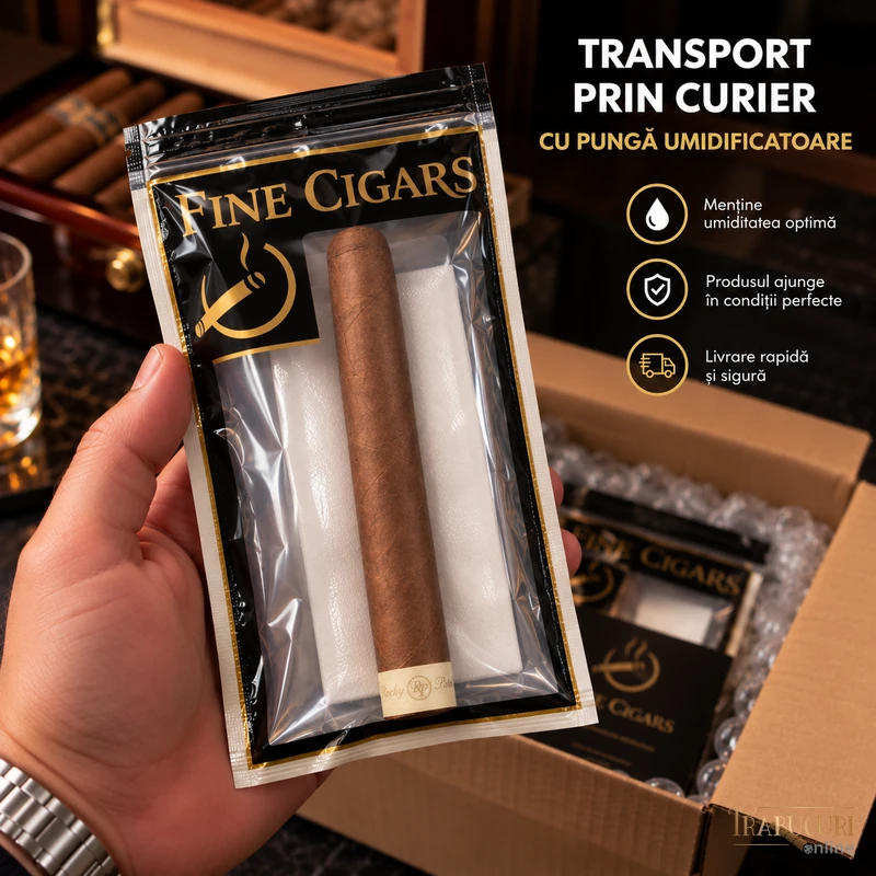 Trabuc Rocky Patel The Edge Corojo Battalion la bucată ambalat în pungă umidificatoare pentru transport prin curier