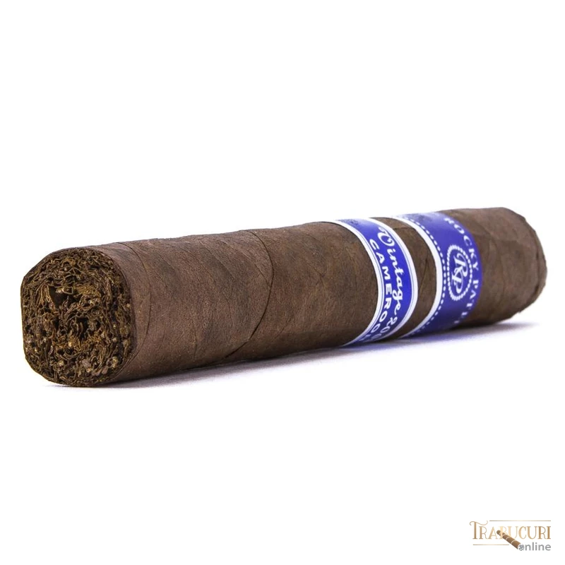 Detaliu construcție artizanală și cap trabuc Robusto Rocky Patel Vintage 2003