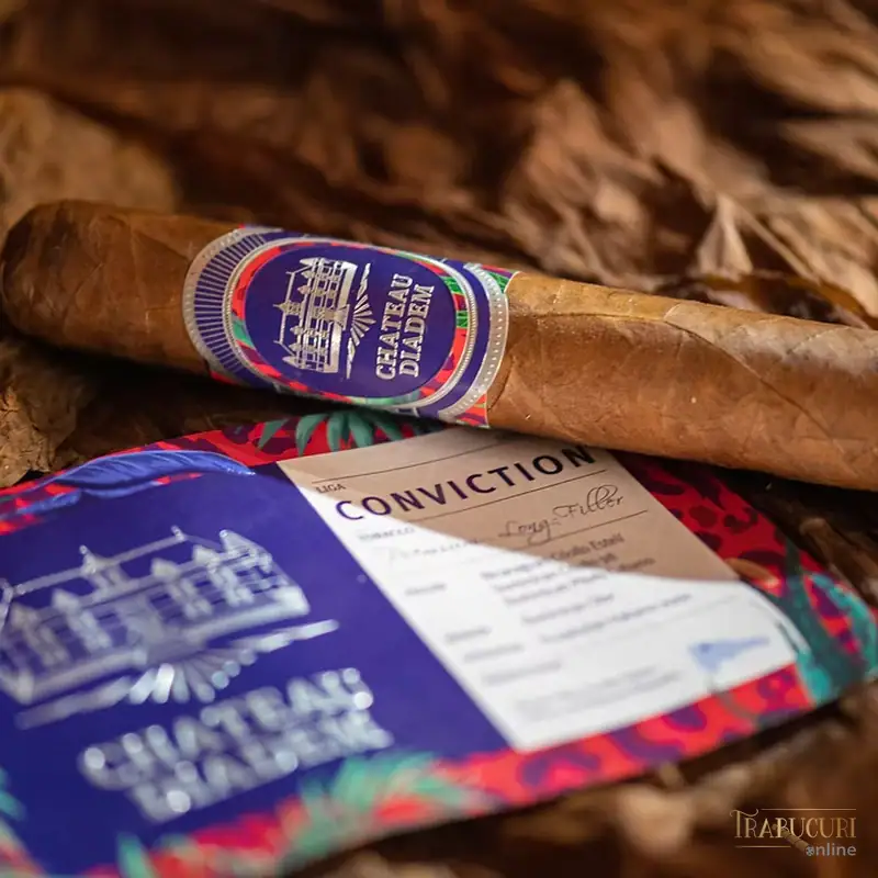 Trabuc Chateau Diadem Conviction Gordo la bucată - detaliu wrapper și construcție Conviction Gordo