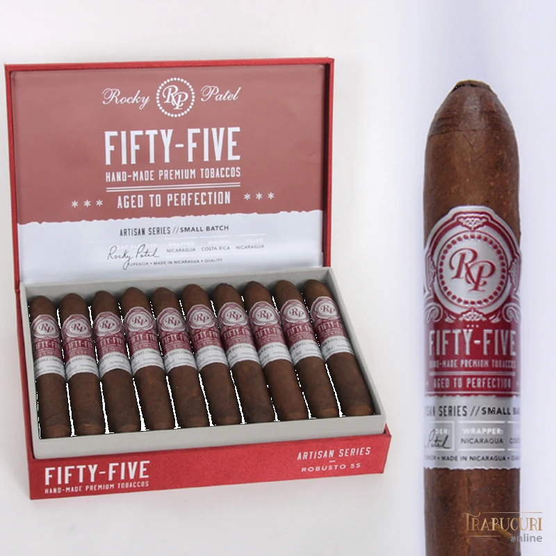 Trabuc Rocky Patel Fifty-Five Robusto 5½ x 55 - cutie și trabuc